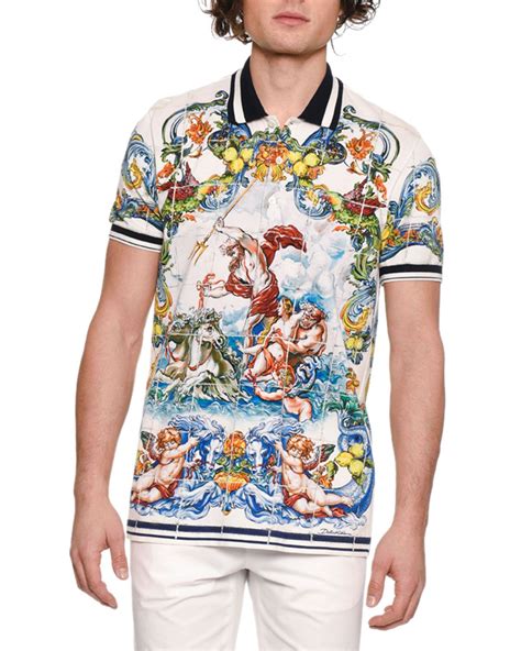 dolce and gabbana mens polo shirt|dolce and gabbana printed shirts.